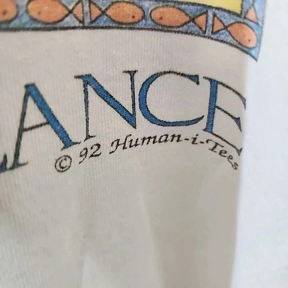 Delicate  Vintage Balance 1992 Human-i-Tees Dolphins Size Medium - Picture 4 of 7